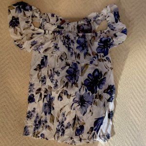 Blue Sand (Italian) off the shoulder top